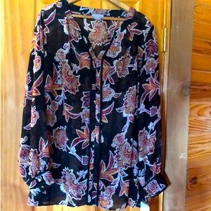 Liz Claiborne blouse black 1X NWT